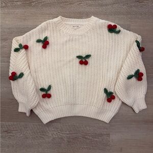 Cherry Crochet Sweater
